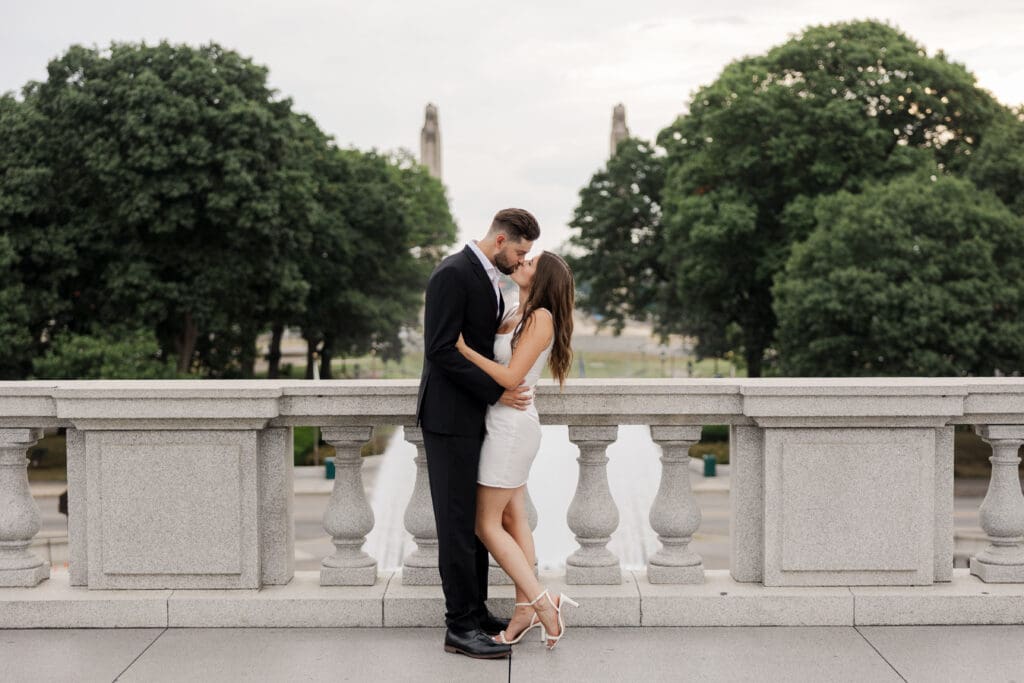 Photos of a couples at engagement session