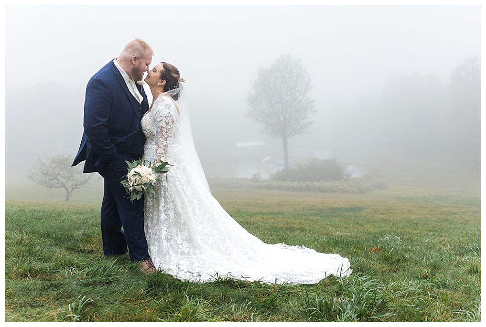 Stone Fountain, A Foggy Wedding Day